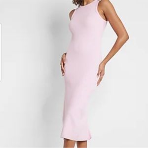 Express Body Contour high crew neck midi dress
